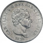 829D 5 lire 1828 Scudo svizzero Genova Argento