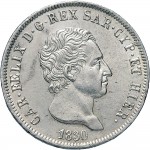 833D 5 lire 1830 Scudo svizzero Genova Argento