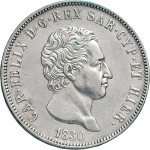 835D 5 lire 1830 Scudo svizzero Torino Argento