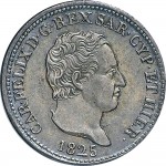 865D 50 centesimi 1825 Scudo svizzero Torino Argento