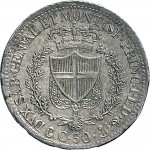 866R 50 centesimi 1826 Scudo svizzero Genova Argento