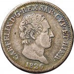 867D 50 centesimi 1826 Scudo svizzero Torino Argento