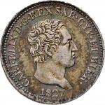 868D 50 centesimi 1827 Scudo svizzero Genova Argento