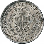 869R 50 centesimi 1827 Scudo svizzero Torino Argento