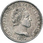 869D 50 centesimi 1827 Scudo svizzero Torino Argento