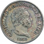 870D 50 centesimi 1828 Scudo svizzero Torino Argento