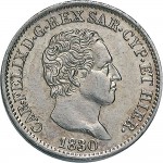 874D 50 centesimi 1830 Scudo triangolare rialzato Torino Argento