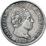 875D 50 centesimi 1831 Scudo triangolare rialzato Torino Argento