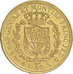 782R 80 lire 1824 Scudo svizzero Torino Oro