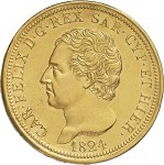 782D 80 lire 1824 Scudo svizzero Torino Oro