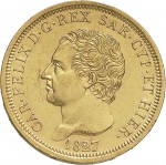 787D 80 lire 1827 Scudo svizzero Torino Oro