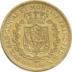 789R 80 lire 1828 Scudo svizzero Torino Oro