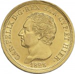 789D 80 lire 1828 Scudo svizzero Torino Oro