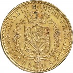 791R 80 lire 1829 Scudo svizzero Genova Oro