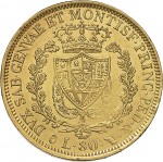 794R 80 lire 1831 Scudo svizzero Torino Oro