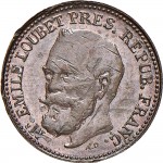 1677R Gettone Loubet (1904) Testa nuda Donzelli (Milano) Bronzo dorato