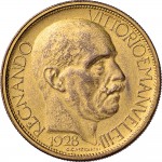 1690D Gettone da 2 lire 1928 Littore Johnson (Milano) Bronzo dorato