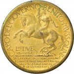 1688R Gettone da 2 lire 1928 Littore Johnson (Milano) Oro