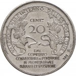 1679R Gettone da 20 centesimi 1906 Esposizione di Milano Johnson (Milano) Argento