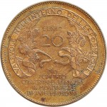 1680R Gettone da 20 centesimi 1906 Esposizione di Milano Johnson (Milano) Bronzo