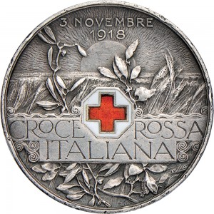 1686R Gettone della pace vittoriosa 1918 Vittoria Johnson (Milano) Argento