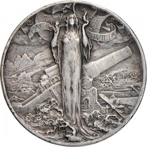 1686D Gettone della pace vittoriosa 1918 Vittoria Johnson (Milano) Argento