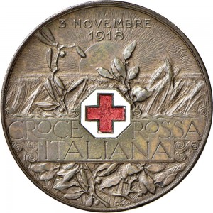 1687R Gettone della pace vittoriosa 1918 Vittoria Johnson (Milano) Bronzo