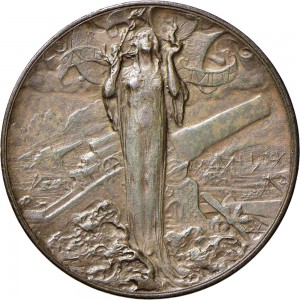 1687D Gettone della pace vittoriosa 1918 Vittoria Johnson (Milano) Bronzo