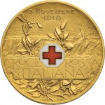 1685R Gettone della pace vittoriosa 1918 Vittoria Johnson (Milano) Oro