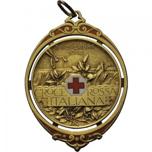 1685-001R Gettone della pace vittoriosa 1918 Vittoria Johnson (Milano) Oro