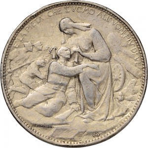 1683D Gettone di guerra 1915 Croce Rossa Johnson (Milano) Argento