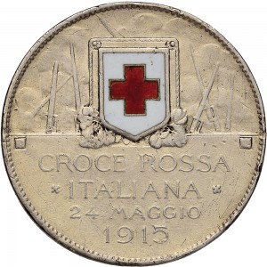 1683R Gettone di guerra 1915 Croce Rossa Johnson (Milano) Argento