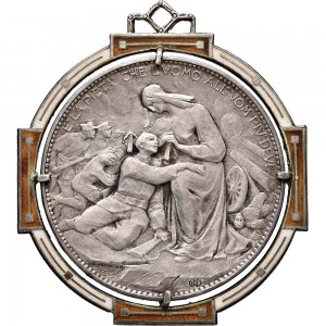 1683D-001 Gettone di guerra 1915 Croce Rossa Johnson (Milano) Argento