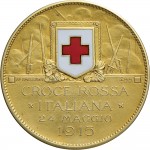 1682R Gettone di guerra 1915 Croce Rossa Johnson (Milano) Oro