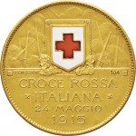 1757R Gettone di guerra 1915 Croce Rossa Johnson (Milano) Oro