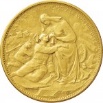 1757D Gettone di guerra 1915 Croce Rossa Johnson (Milano) Oro