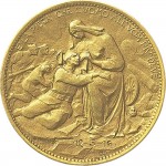 1758D Gettone di guerra 1915 Croce Rossa Johnson (Milano) Oro