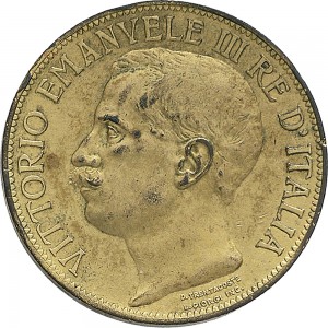 2562D-001 Gettone della Croce Rossa Italiana 1911 Italia e Roma genitrice Roma Metalo indorato