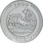 2540R 1 lira 1999 Storia della Lira (Quadriga Briosa) 1° tipo Roma Argento