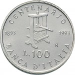 2486R 100 lire 1993 Banca d