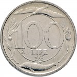 2005R 100 lire 1993 Italia turrita 1° tipo Roma Cupronichel