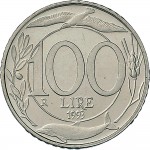2006R 100 lire 1993 Italia turrita 3° tipo Roma Cupronichel
