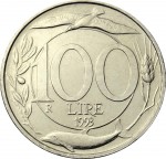 2560R 100 lire 1993 Italia turrita 2° tipo Roma Cupronichel