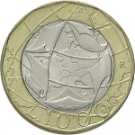 1766R 1.000 lire 1997 Geografia 1° tipo Roma Bronzital e Cupronichel