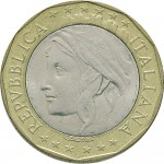 1766D 1.000 lire 1997 Geografia 1° tipo Roma Bronzital e Cupronichel