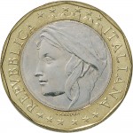 1767D 1.000 lire 1997 Geografia 2° tipo Roma Bronzital e Cupronichel