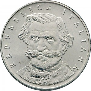 2556D 1.000 lire 2001 Giuseppe Verdi Roma Argento