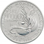 2500R 10.000 lire 1994 Mondiali di calcio USA Roma Argento