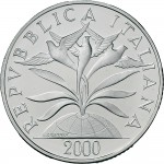 2544D 10.000 lire 2000 Anno Duemila (La Fede) 3° tipo Roma Argento