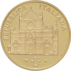 2382D 100.000 lire 1995 Basilica di Santa Croce Roma Oro